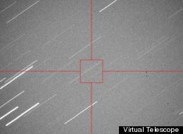 Above: a view of 2013 EC during a webcast by Virtual Telescope