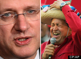 Prime Minister Stephen Harper offered his condolences to the people of Venezuela after the death of Hugo Chavez. (CP/AP)
