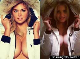 Kate Upton lookalike Ania Korkh (right) appeared on
