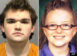 Austin Sigg is pictured left in a police booking photo. Jessica Ridgeway is pictured right.