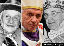 Three of the twentieth century popes had names among the 10 most popular in history. Pope John XXII, Pope Benedict XVI and Pope Pius XII are pictured here left to right. (AP/Getty Images)