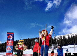 Skiers visiting Lake Louise ski hill last Friday got to witness one of the most unusual races in the resort's history, as NFL mascots strapped on skis and took to the slalom course. (Twitter: @banff_squirrel)