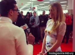 Blake Lively on the red carpet at a Toronto Target Canada store opening on March 27.