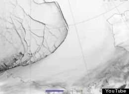 This dramatic ice fracture stretched from Alaska all the way to Canada's Arctic islands.