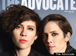 Tegan And Sara on the cover of The Advocate.