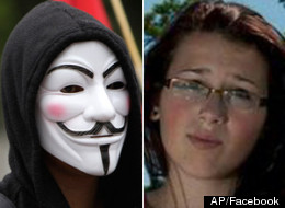 The peaceful protest on how the RCMP had handled the Rehtaeh Parsons case was organized by the online hacker group Anonymous, which claims it knows the identities of the boys accused of being involved in the alleged sexual assault. (AP/Facebook)