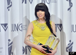 Carly Rae Jepsen wins at the 2013 Juno Awards.