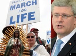 Organizers of this year's March for Life events were on Parliament Hill Wednesday accusing Prime Minister Stephen Harper of shutting down any form of discussion or debate on abortion. (CP)