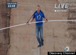 'Skywire': Nik Wallenda completes 1,500-foot high-wire walk across Grand Canyon