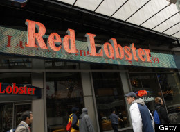 The entrance to a Red Lobster restaurant in New York.