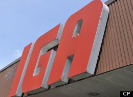 A photograph of an IGA grocery store sign taken in Montreal, Quebec, on July 23, 2012. (The Canadian Press Images/Denis Beaumont)