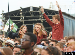 A woman gave birth at the Glastonbury Festival.