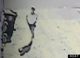 Shot from the security camera footage of the woman