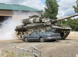 The 60-ton Chieftain is capable of pulverizing anything lying in its path.