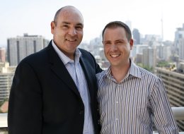 Christopher Peloso, right, husband of George Smitherman, was found alive on Wednesday.