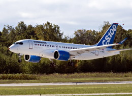 Bombardier's C-Series100 takes off on its maiden test flight at the company's facility Monday, September 16, 2013 in Mirabel, Que. THE CANADIAN PRESS/Ryan Remiorz