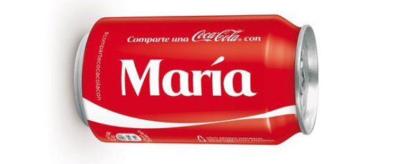LATA COCA-COLA personalizada, María.