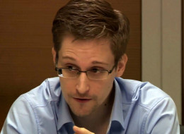 NSA whistleblower Edward Snowden during a meeting with German Green Party MP Hans-Christian Stroebele (not pictured) regarding being a witness for a possible investigation into NSA spying in Germany, on October 31, 2013 in Moscow, Russia. (Photo by Sunshinepress/Getty Images)