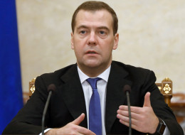 Russia's Prime Minister Dmitry Medvedev during a Cabinet meeting in Moscow, on November 14, 2013. (DMITRY ASTAKHOV/AFP/Getty Images)