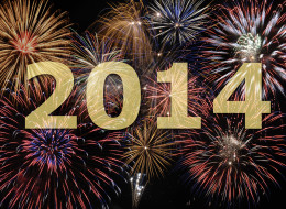new year 2014 with firework
