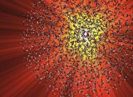 A single terahertz flash can heat the water cloud to 600 degrees centigrade