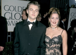 Kate Winslet and Leonardo DiCaprio at the Golden Globe Awards.