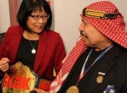 Toronto mayoral candidate Olivia Chow has apologized for a recent campaign appearance with WWE legend The Iron Sheik, whose lewd, racist, homophobic, and sexist tweets have raised eyebrows in recent years. (Twitter)