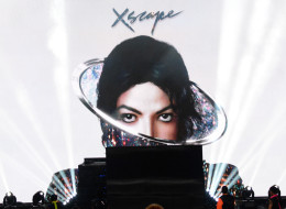 LOS ANGELES, CA - MAY 01: An image of the late singer Michael Jackson appears onstage during the 2014 iHeartRadio Music Awards held at The Shrine Auditorium on May 1, 2014 in Los Angeles, California. iHeartRadio Music Awards are being broadcast live on NBC. (Photo by Kevin Mazur/Getty Images for Clear Channel)