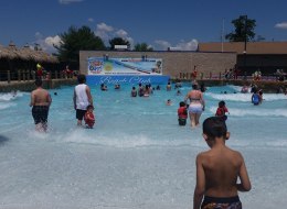 An advertisement for Sahara Sam's Oasis, a New Jersey water park, upset parents because it included a pun about an Amber Alert