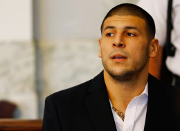 Aaron Hernandez sits in the courtroom of the Attleboro District Court during his hearing on August 22, 2013 in North Attleboro, Massachusetts. Former New England Patriot Aaron Hernandez has been indicted on a first-degree murder charge for the death of Odin Lloyd. (Photo by Jared Wickerham/Getty Images)