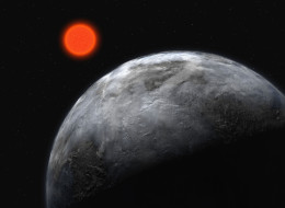 Planetary system around the red dwarf, Gliese 581, is pictured in this artist's impression. The illustration shows what astronomers once thought to be the most earth-like planet found outside our solar system. Image supplied by the ESO (European Southern Observatory) on April 25, 2007.