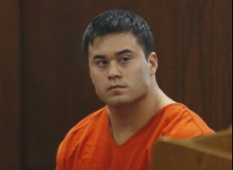 Daniel Holtzclaw, an Oklahoma City police officer accused of sexually assaulting women he encountered while on patrol in neighborhoods near the state Capitol, is pictured in a courtroom during a hearing on whether to cut his bond from $5 million to $139,000, in Oklahoma City, Wednesday, Sept. 3, 2014. (AP Photo/Sue Ogrocki)