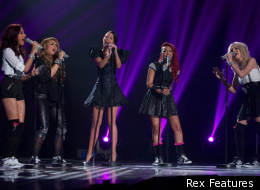 Little Mix sang with their mentor Tulisa Contostavlos in the 'X Factor' final