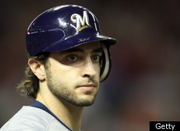 PHOENIX, AZ - OCTOBER 04: Ryan Braun #8 of the Milwaukee Brewers looks on while on-deck before batting in the first inning against the Arizona Diamondbacks in Game Three of the National League Division Series at Chase Field on October 4, 2011 in Phoenix, Arizona. (Photo by Christian Petersen/Getty Images)