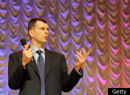 Russian billionaire Mikhail Prokhorov gestures as he addresses to his supporters in Moscow, on December 15, 2011. (Getty)