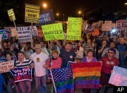Prop 8 supporters protest in San Francisco.