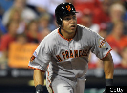 PHILADELPHIA, PA - JULY 28: Carlos Beltran #15 of the San Francisco Giants runs towards first base on a foul ball during the game against the Philadelphia Phillies at Citizens Bank Park on July 28, 2011 in Philadelphia, Pennsylvania. (Photo by Drew Hallowell/Getty Images)