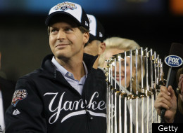 NEW YORK - NOVEMBER 04: New York Yankees Managing General Partner Hal Steinbrenner of the New York Yankees celebrates with the trophy after their 7-3 win against the Philadelphia Phillies in Game Six of the 2009 MLB World Series at Yankee Stadium on November 4, 2009 in the Bronx borough of New York City. (Photo by Nick Laham/Getty Images)
