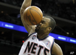 Shelden Williams Dunk Photo: Nets Center Dunks On Own Face