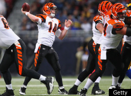 ST. LOUIS, MO - DECEMBER 18: Andy Dalton #14 of the Cincinnati Bengals passes against the St. Louis Rams at the Edward Jones Dome on December 18, 2011 in St. Louis, Missouri. (Photo by Dilip Vishwanat/Getty Images)