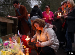 Friends and former pupils at Betty Yates's candlelit vigil