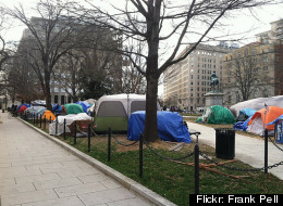 The Occupy DC camp in McPherson Square