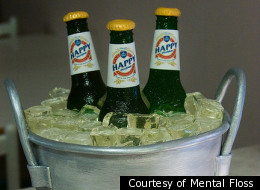 This is not a bucket of beer. It's a cake designed to look like a bucket of beer.
