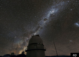 The Milky Way illuminates the sky above the dome of the Danish 1.54-metre telescope at ESO's La Silla Observatory in Chile