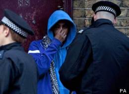 Police conducting a routine stop and search inquiry in August 2011
