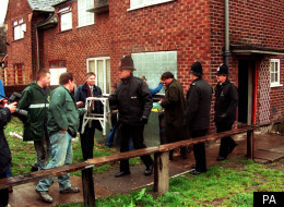 Police and bailiffs at the home of mother Ten Kay Pot in Wythenshaw, Manchester, after Manchester City Council won a court order to evict the family.