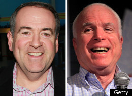 Former Arkansas Governor Mike Huckabee hit back at Sen. John McCain (R) on Friday for his denial that he asked Fred Thompson to stay in the 2008 Republican presidential primary in order to take votes away from Huckabee.