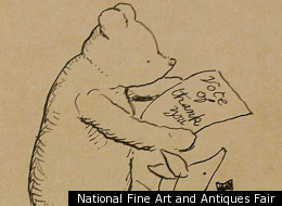 Winnie-the-Pooh sketches are very rare outside the official E H Shepard archive