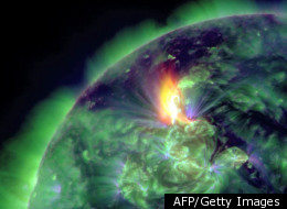 A grade three solar flare captured by the Solar Dynamics Observatory
