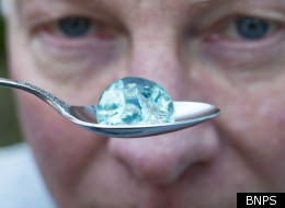 The mystery blue balls rained down into Steve Hornsby's Dorset garden